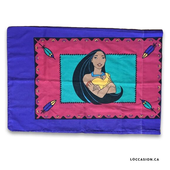 Vintage 90s Disney Pocahontas Pillow Case Meeko Raccon - Picture 3 of 7